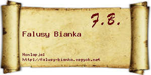 Falusy Bianka névjegykártya